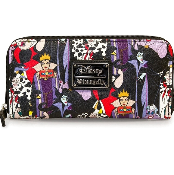 Loungefly Handbags - Loungefly Disney Villains Zip Around Accordian Pebble Wallet